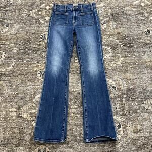 Mother Jeans The Patch Pocket Insider Sneak Bootcut Jeans Blue Women's Size 28